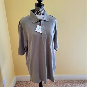 NWT Men's Tri-Mountain Button-down Polo Shirt. Never worn, size Large